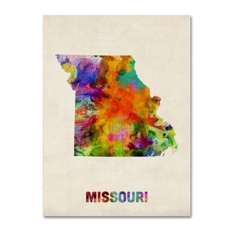 Trademark Fine Art Michael Tompsett 'Missouri Map' Canvas Art, 35x47 MT0353-C3547GG